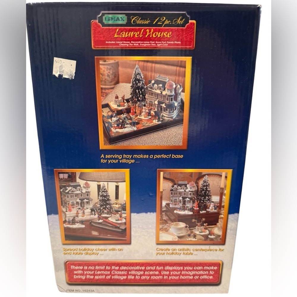Lemax 2001 Laurel House 12 Piece Set with Original Box #16243 Damage - Picture 5 of 17